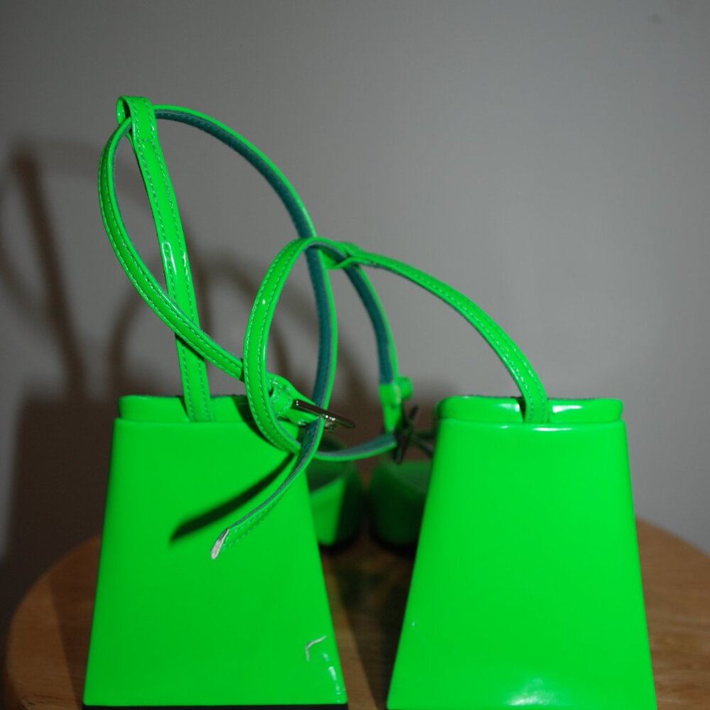 The Attico Piper Sandal 85mm | Fluorescent Emerald l IT39.5 / US9.5 - Picture 5 of 7